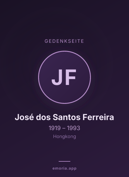 Gedenkportrait von José dos Santos Ferreira