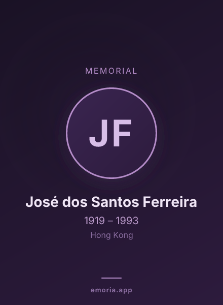 Memorial portrait of José dos Santos Ferreira