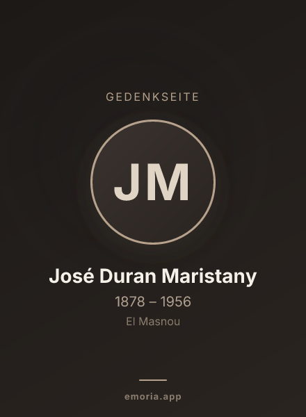 Gedenkportrait von José Duran Maristany