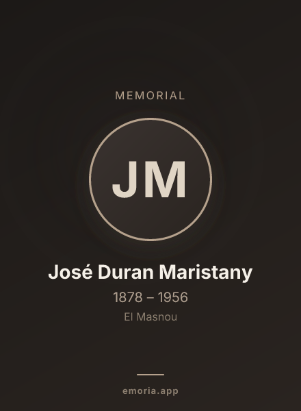 Memorial portrait of José Duran Maristany