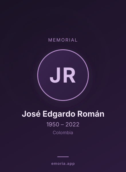 Memorial portrait of José Edgardo Román