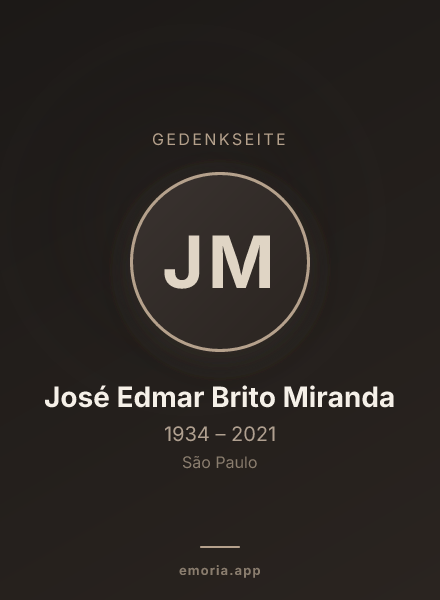 Gedenkportrait von José Edmar Brito Miranda
