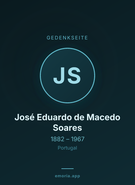 Gedenkportrait von José Eduardo de Macedo Soares