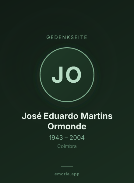 Gedenkportrait von José Eduardo Martins Ormonde