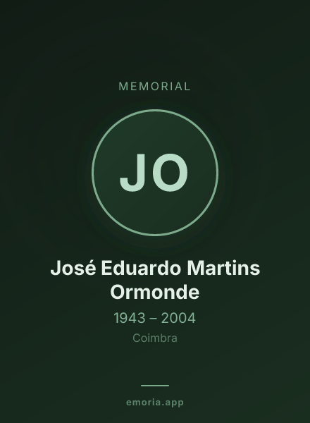 Memorial portrait of José Eduardo Martins Ormonde
