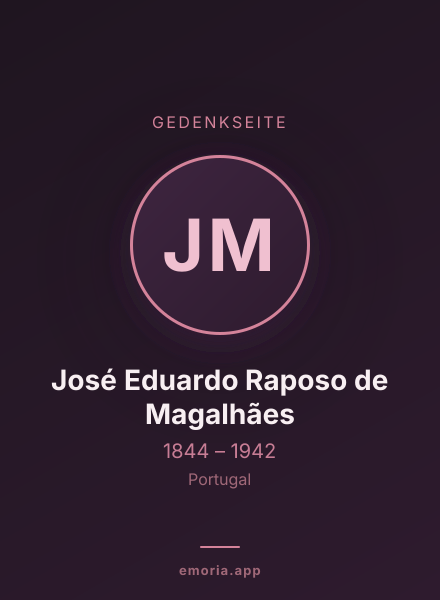 Gedenkportrait von José Eduardo Raposo de Magalhães