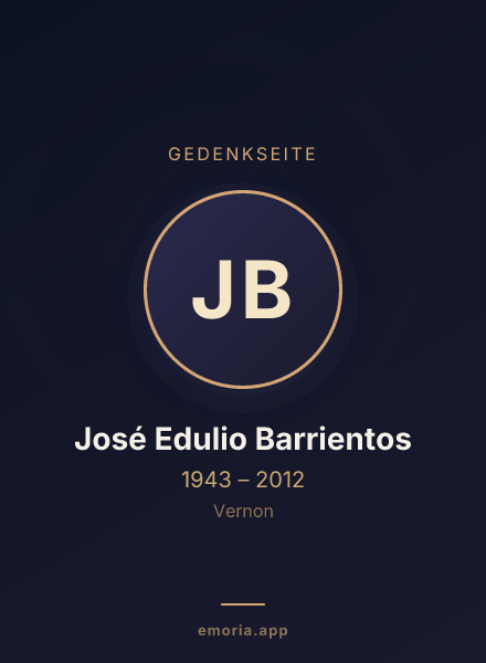 Gedenkportrait von José Edulio Barrientos
