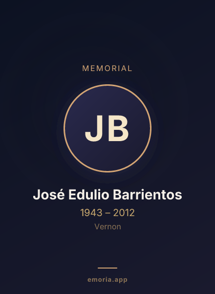 Memorial portrait of José Edulio Barrientos