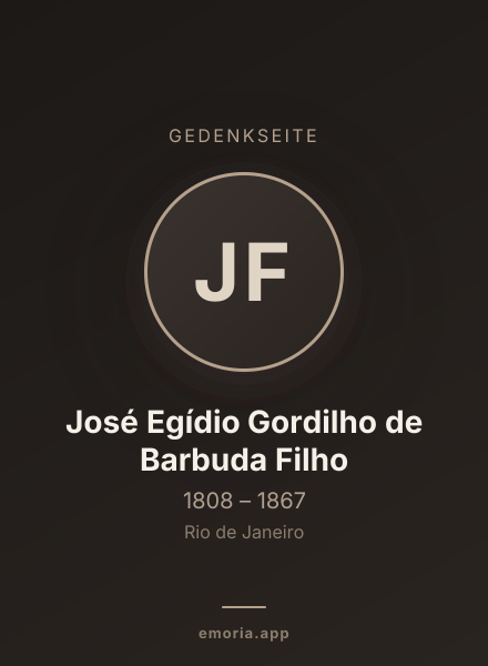Gedenkportrait von José Egídio Gordilho de Barbuda Filho