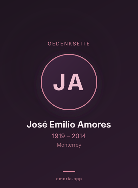 Gedenkportrait von José Emilio Amores