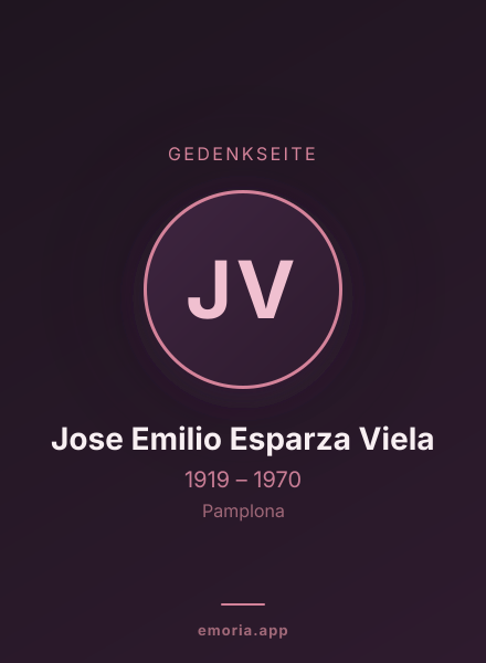 Gedenkportrait von Jose Emilio Esparza Viela