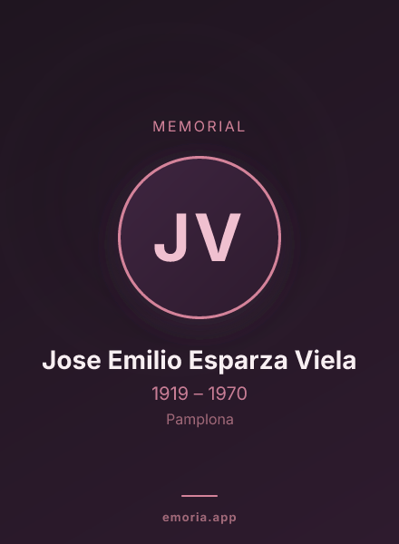 Memorial portrait of Jose Emilio Esparza Viela