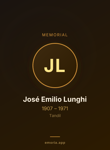 Memorial portrait of José Emilio Lunghi