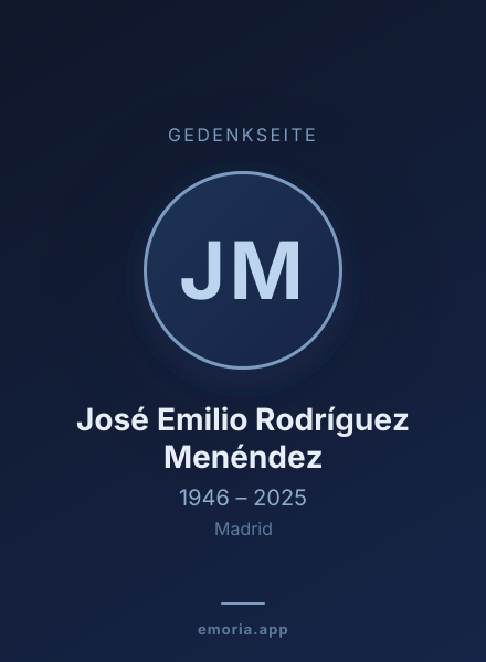 Gedenkportrait von José Emilio Rodríguez Menéndez