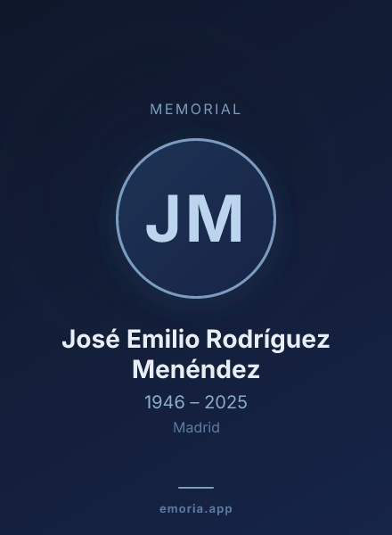 Memorial portrait of José Emilio Rodríguez Menéndez