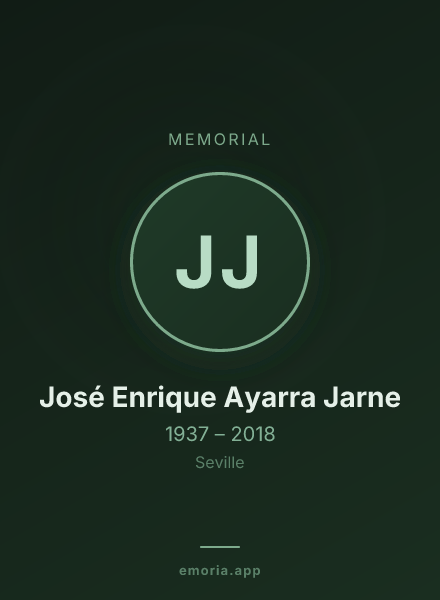 Memorial portrait of José Enrique Ayarra Jarne