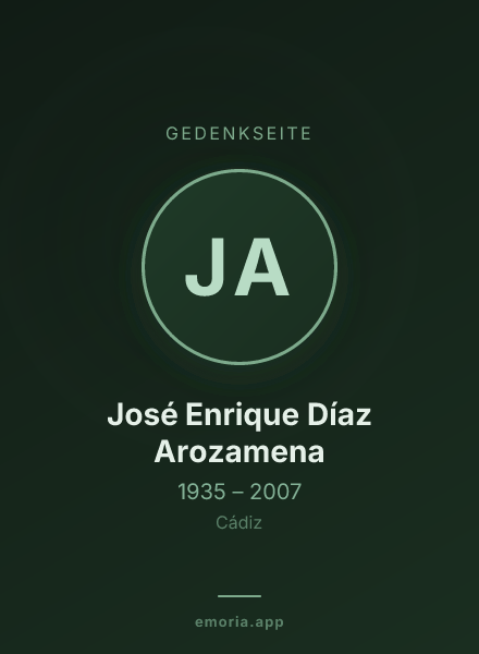 Gedenkportrait von José Enrique Díaz Arozamena