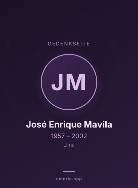 Gedenkportrait von José Enrique Mavila