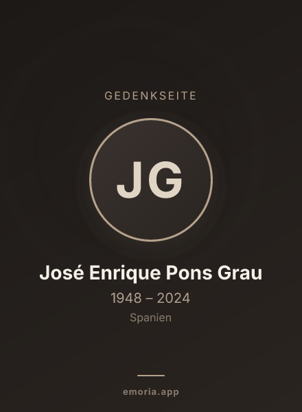 Gedenkportrait von José Enrique Pons Grau