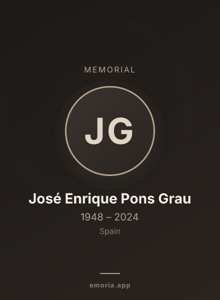 Memorial portrait of José Enrique Pons Grau