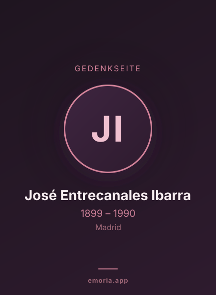 Gedenkportrait von José Entrecanales Ibarra