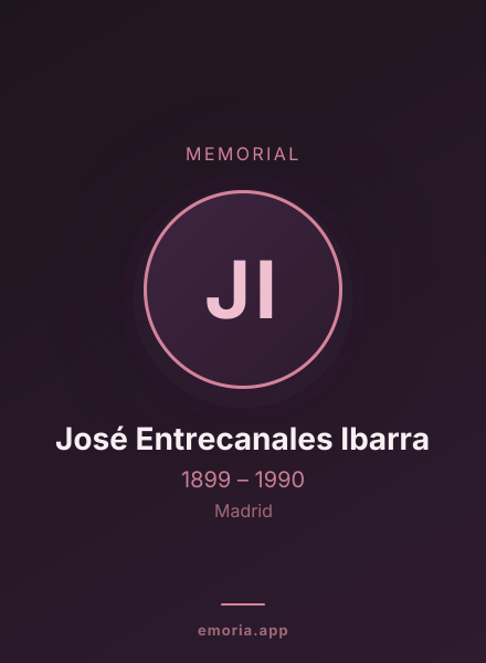 Memorial portrait of José Entrecanales Ibarra