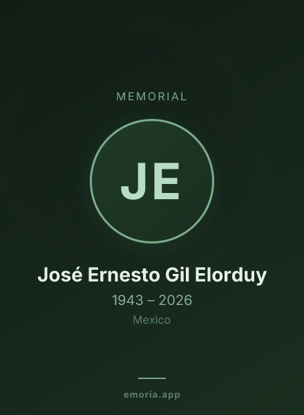 Memorial portrait of José Ernesto Gil Elorduy