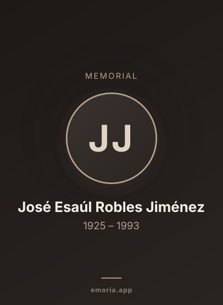 Memorial portrait of José Esaúl Robles Jiménez