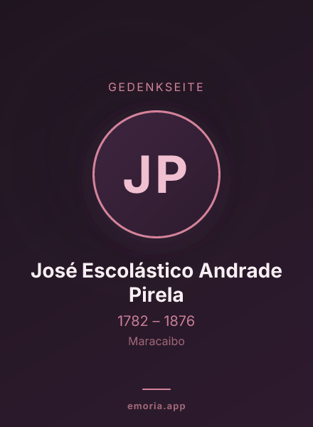 Gedenkportrait von José Escolástico Andrade Pirela