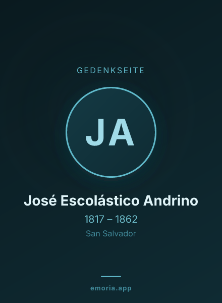 Gedenkportrait von José Escolástico Andrino