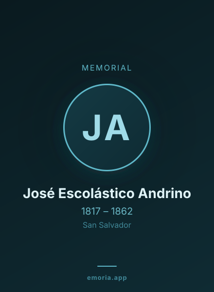 Memorial portrait of José Escolástico Andrino