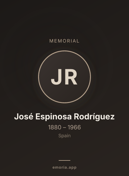 Memorial portrait of José Espinosa Rodríguez