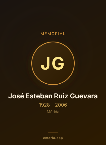 Memorial portrait of José Esteban Ruiz Guevara