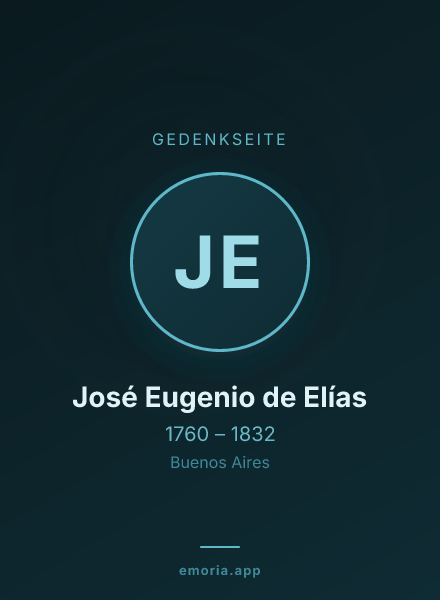 Gedenkportrait von José Eugenio de Elías