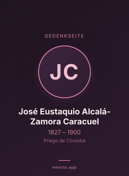 Gedenkportrait von José Eustaquio Alcalá-Zamora Caracuel