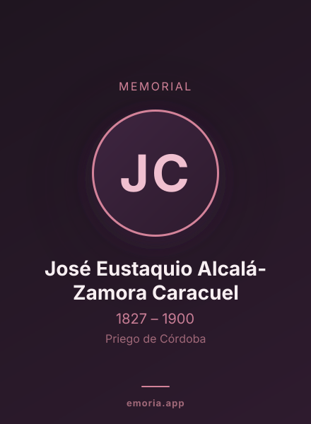 Memorial portrait of José Eustaquio Alcalá-Zamora Caracuel