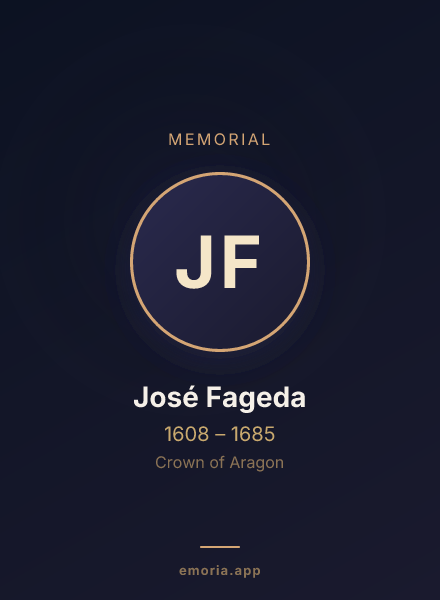 Memorial portrait of José Fageda