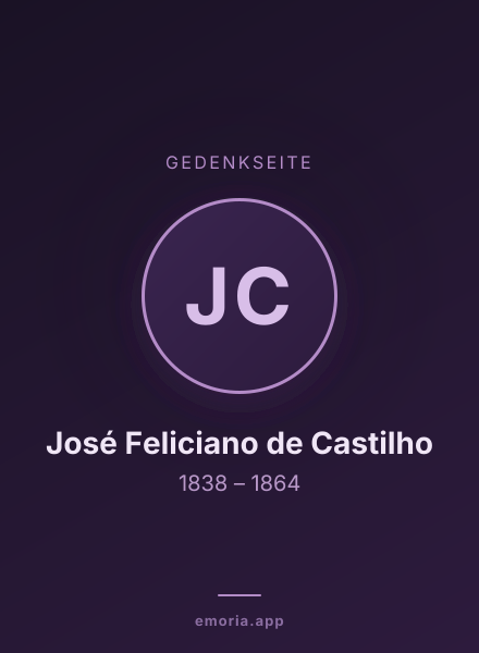 Gedenkportrait von José Feliciano de Castilho