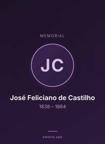 Memorial portrait of José Feliciano de Castilho