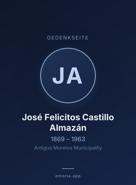 Gedenkportrait von José Felicitos Castillo Almazán