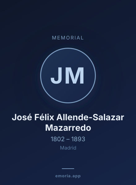 Memorial portrait of José Félix Allende-Salazar Mazarredo