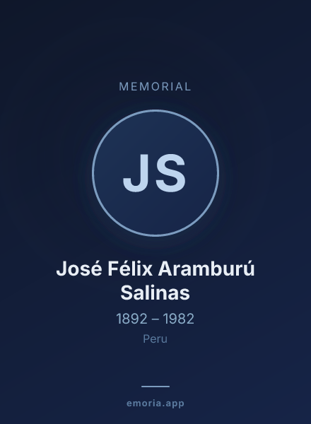 Memorial portrait of José Félix Aramburú Salinas