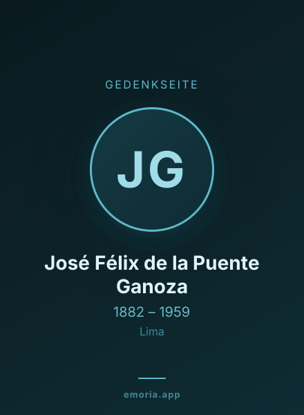 Gedenkportrait von José Félix de la Puente Ganoza