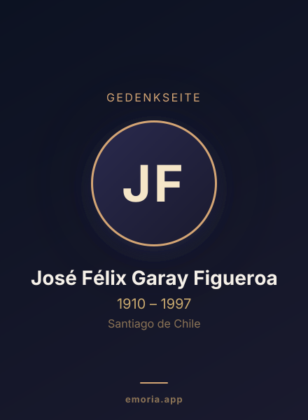 Gedenkportrait von José Félix Garay Figueroa
