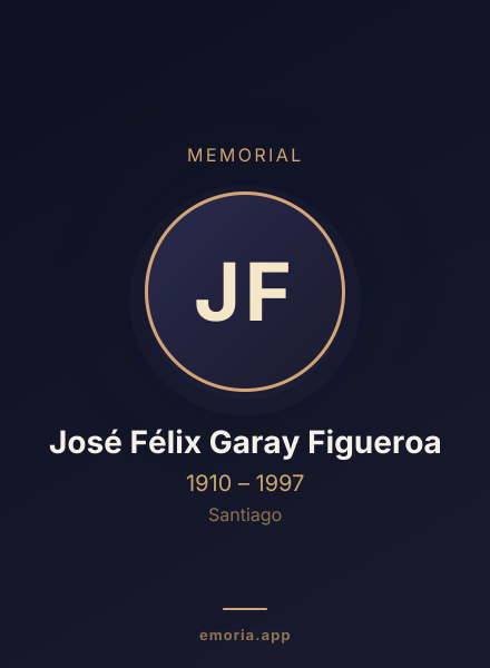 Memorial portrait of José Félix Garay Figueroa