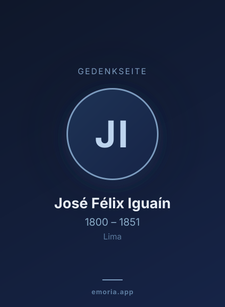 Gedenkportrait von José Félix Iguaín