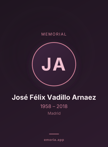 Memorial portrait of José Félix Vadillo Arnaez