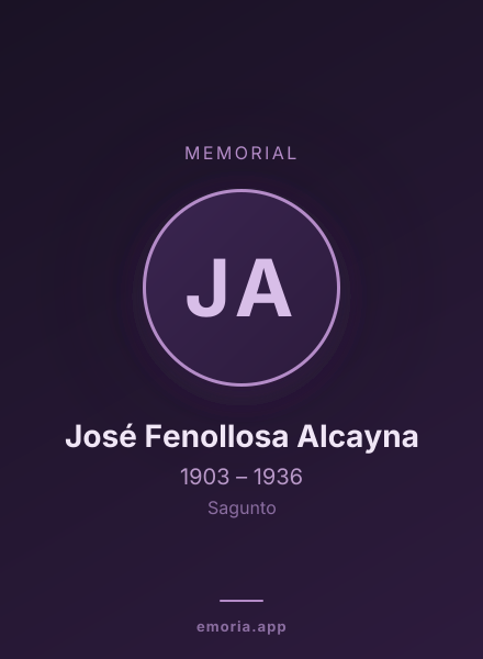 Memorial portrait of José Fenollosa Alcayna
