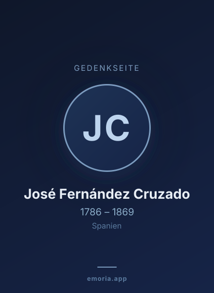 Gedenkportrait von José Fernández Cruzado
