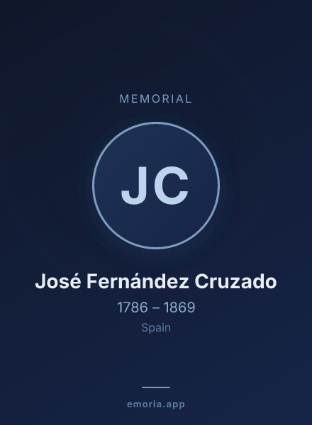 Memorial portrait of José Fernández Cruzado